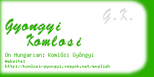 gyongyi komlosi business card